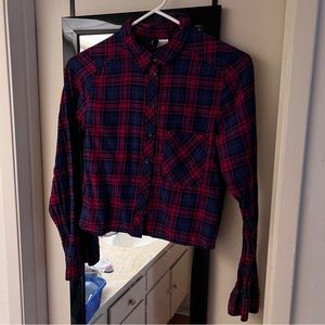 H&M Divided Cropped Buttondown Shirt